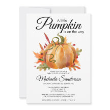 素朴な小さなかぼちゃの秋のベイビーシャワー