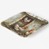 素朴な小屋パーティー紙皿 ペーパープレート (傾斜あり)