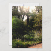 素朴な小径の花の魔法の森の春のフォーマル 招待状 (裏面)