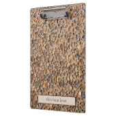 素朴な小石はカスタムな文字が付いている写真に投石します クリップボード (左)