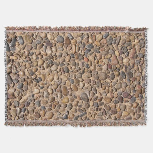 素朴な小石は写真に投石します スローブランケット (正面)