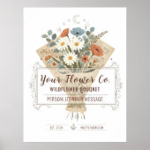 素朴な小説に包まれた花　オーダーメイド可 ポスター (正面)