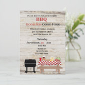 素朴な屋外バーベキュー＆ピクニック 招待状 (スタンド正面)