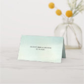 素朴な山々と森の水彩画の名札 プレイスカード (裏面)