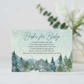 素朴な山と雪の冬の赤ちゃん絵本 エンクロージャーカード (スタンド正面)