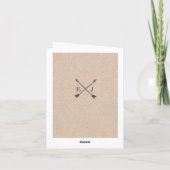 素朴な山のクラフト紙の折られたサンキューカード サンキューカード (裏面)