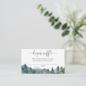 素朴な山のベビーシャワーおむつくじカード エンクロージャーカード (スタンド正面)