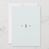 素朴な山の松の結婚式 招待状 (裏面)