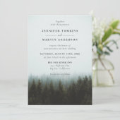 素朴な山の森のウェディング招待状 招待状 (スタンド正面)