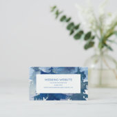 素朴な山の森の水彩画ウェディングウェブサイト エンクロージャーカード (スタンド正面)