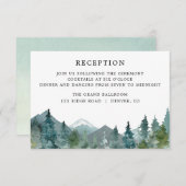 素朴な山の森林木の披露宴 エンクロージャーカード (正面/裏面)