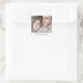 素朴な山の水彩写真 セーブ・ザ・デート スクエアシール (バッグ)