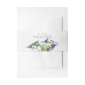 素朴な山の水彩画の結婚式のイニシャル 招待状ベリーバンド (正面例)