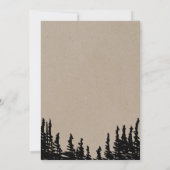 素朴な山の隠れ家での挙式後のパーティー招待状 招待状 (裏面)