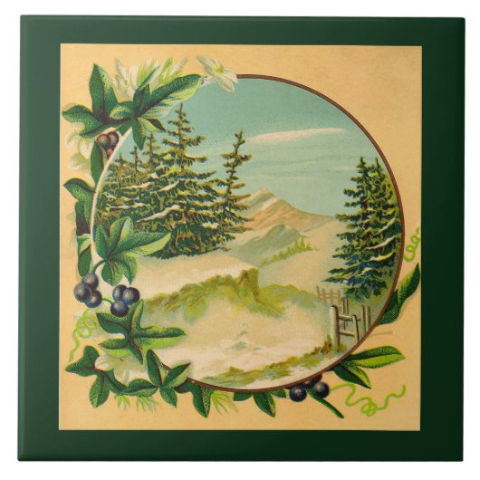 素朴な山場面 タイル (正面)