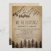 素朴な山岳地帯の挙式後の披露宴の招待状 招待状 (正面/裏面)