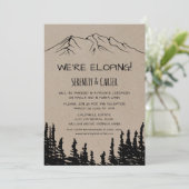 素朴な山林の挙式後のパーティー招待状 招待状 (スタンド正面)