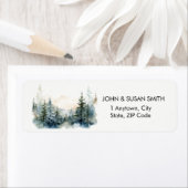 素朴な山林差出人住所ラベル ラベル (インサイチュ)