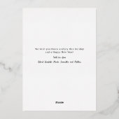 素朴な幸せなホリデーの写真 箔シーズンカード (裏面)