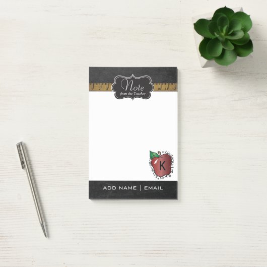 素朴な幼稚園の等級の先生| DIYの文字 ポストイット (オフィス)