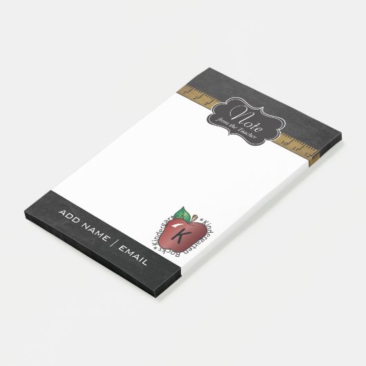 素朴な幼稚園の等級の先生| DIYの文字 ポストイット (アングル)