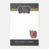 素朴な幼稚園の等級の先生| DIYの文字 ポストイット (正面)