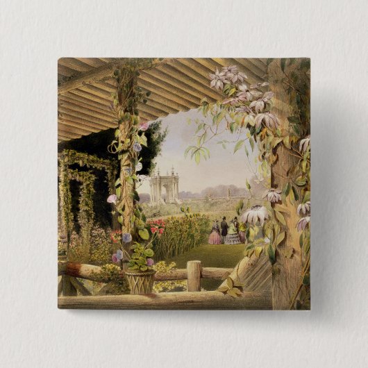 素朴な座席からの眺め、「GからのShrublands、 缶バッジ (正面)