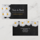 素朴な庭のデイジーの黒板の花柄 名刺 (正面/裏面)