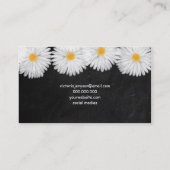 素朴な庭のデイジーの黒板の花柄 名刺 (裏面)