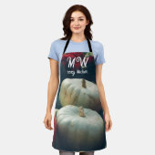 素朴な庭の秋のカボチャ エプロン (着用した状態)