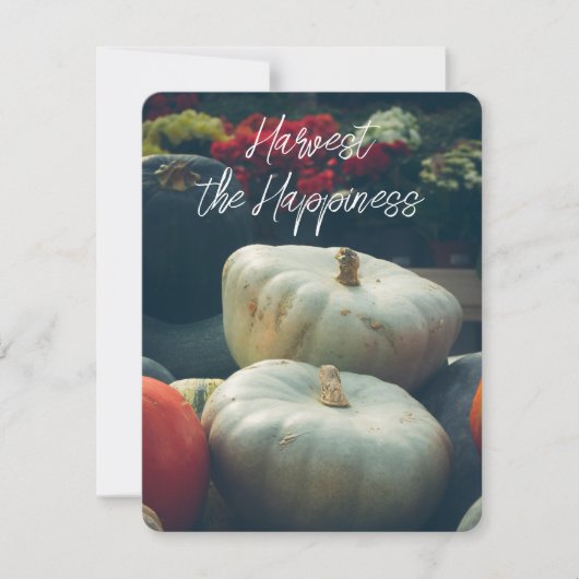 素朴な庭の秋のカボチャ シーズンカード (正面)
