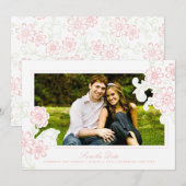 素朴な庭の花の結婚式延期のお知らせ セーブザデート (正面/裏面)