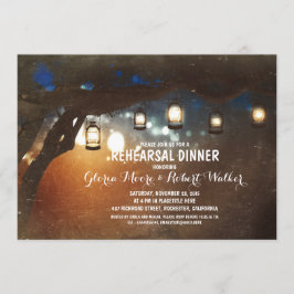 素朴な庭はランタンのリハーサルの夕食をつけます 招待状