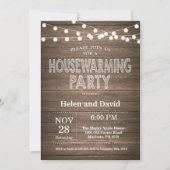 素朴な引っ越し祝いパーティーのパーティーの家の菓子の家 招待状 (正面)