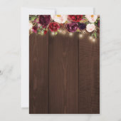 素朴な弦の光結婚式招待状 招待状 (裏面)