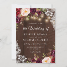 素朴な弦の光結婚式招待状