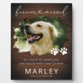 素朴な思い出のペットメモリアル写真 フォトプラーク (正面)