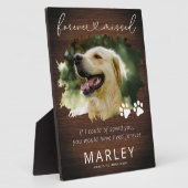 素朴な思い出のペットメモリアル写真 フォトプラーク (側面)