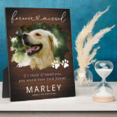 素朴な思い出のペットメモリアル写真 フォトプラーク (側面)