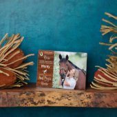 素朴な思い出 馬の記念碑 フォトプラーク (側面)