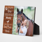 素朴な思い出 馬の記念碑 フォトプラーク (側面)