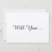 素朴な意志私の新婦付添人の提案カードです 招待状 (正面)