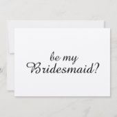 素朴な意志私の新婦付添人の提案カードです 招待状 (裏面)