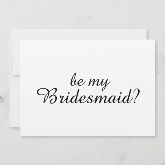 素朴な意志私の新婦付添人の提案カードです 招待状 (裏面)