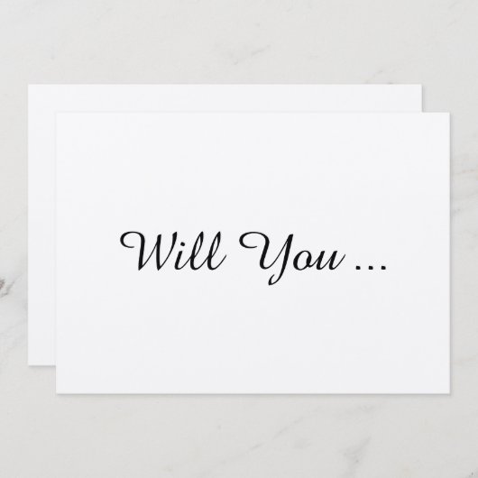 素朴な意志私の新婦付添人の提案カードです 招待状 (正面/裏面)