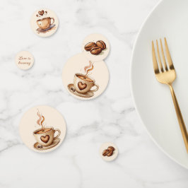 素朴な愛が育まれる　コーヒー ブライダルシャワー コンフェッティ