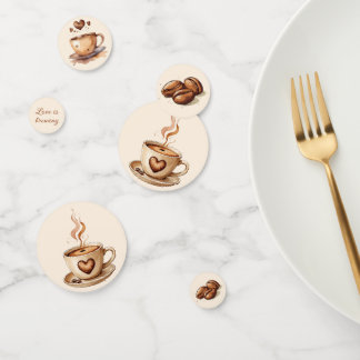 素朴な愛が育まれる　コーヒー ブライダルシャワー コンフェッティ