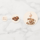 素朴な愛が育まれる　コーヒー ブライダルシャワー コンフェッティ (裏面)