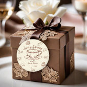 素朴な愛が育まれる コーヒー ブライダルシャワー ラウンドシール