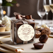 素朴な愛が育まれる コーヒー ブライダルシャワー ラウンドシール